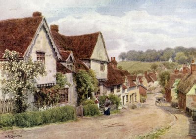 Die Dorfstraße, Kersey, Suffolk von Alfred Robert Quinton